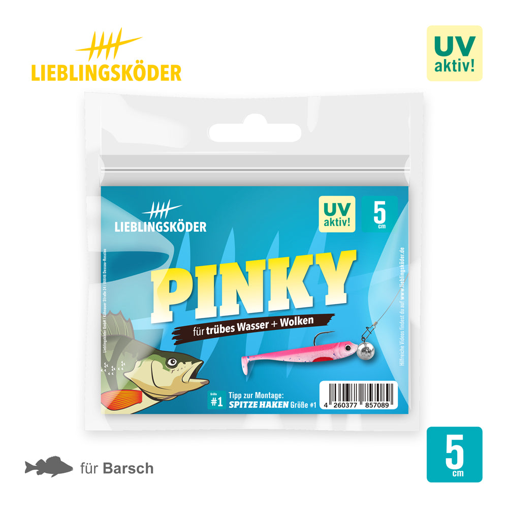 Lieblingsköder Pinky 5 cm | 6x Gummifisch