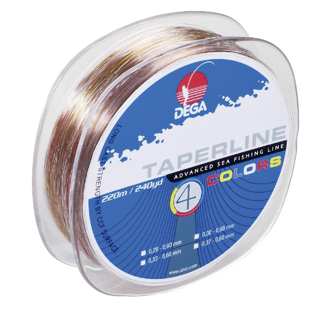 TAPER LINE 4-color SCHLAGSCHNUR 4-farbig 0,28 – 0,60 220m
