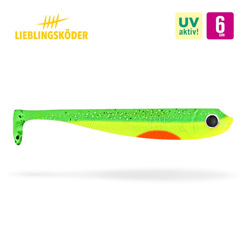 Lieblingsköder Green Lemon 6 cm | 6x Gummifisch