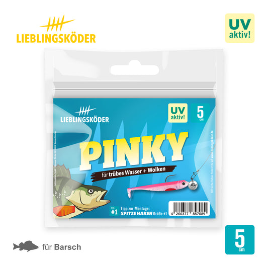 Lieblingsköder Pinky 5 cm | 6x Gummifisch