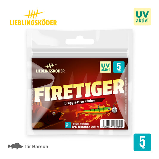Lieblingsköder Firetiger 5 cm | 6x Gummifisch