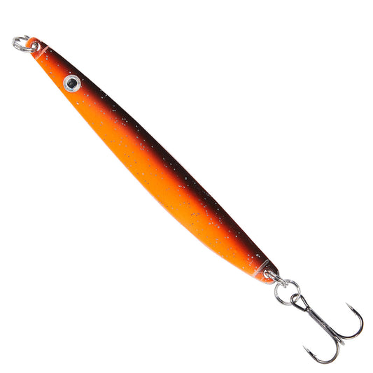 Meeforellenblinker Orange-Schwarz Glitter 18g