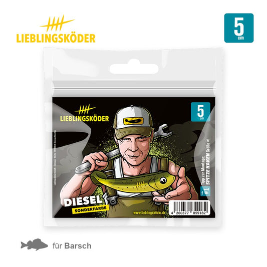 Lieblingsköder Diesel 5 cm | 6x Gummifisch