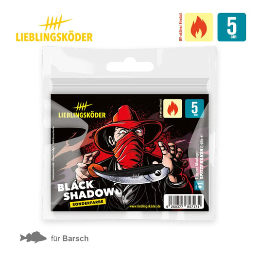 Lieblingsköder Black Shadow 5 cm | 6x Gummifisch