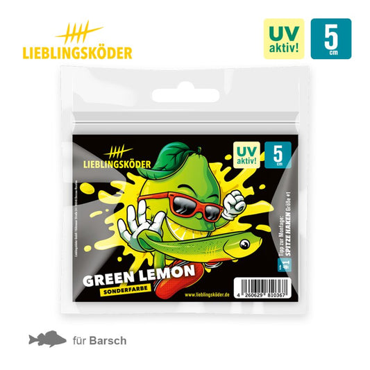 Lieblingsköder Green Lemon 5 cm | 6x Gummifisch