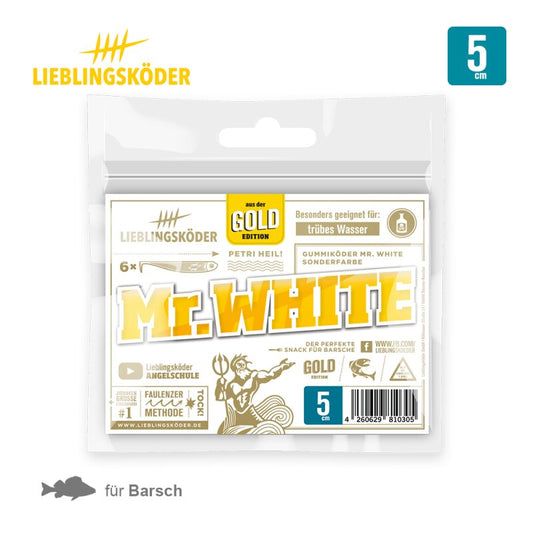 Lieblingsköder Mr. White 5 cm | 6x Gummifisch
