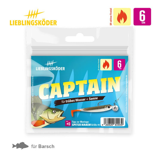 Lieblingsköder Captain 6 cm | 6x Gummifisch