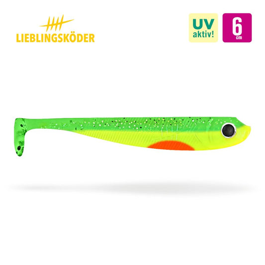 Lieblingsköder Green Lemon 6 cm | 6x Gummifisch