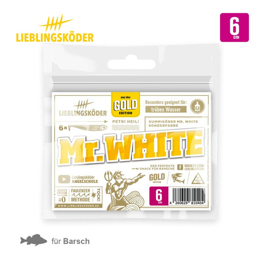 Lieblingsköder Mr. White 6 cm | 6x Gummifisch