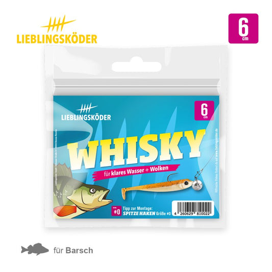 Lieblingsköder Whisky 6 cm | 6x Gummifisch
