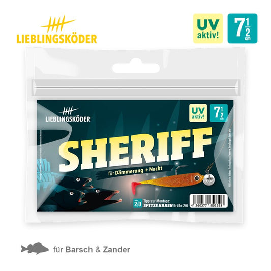 Lieblingsköder Sheriff 7,5 cm | 5x Gummifisch