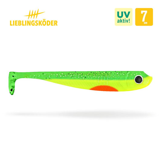 Lieblingsköder Green Lemon 7 cm | 5x Gummifisch