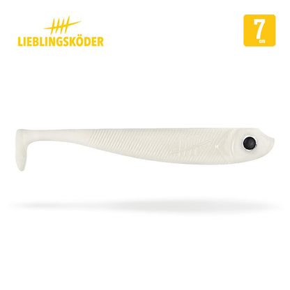 Lieblingsköder Mr. White 7 cm | 5x Gummifisch