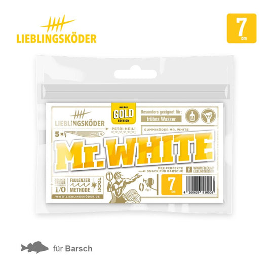Lieblingsköder Mr. White 7 cm | 5x Gummifisch